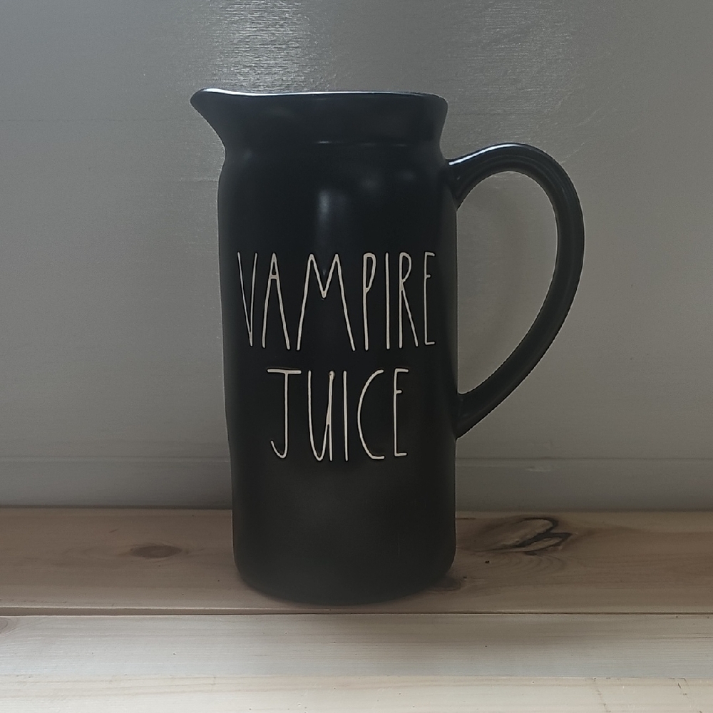 Rae Dunn Halloween Black Vampire Juice Pitcher